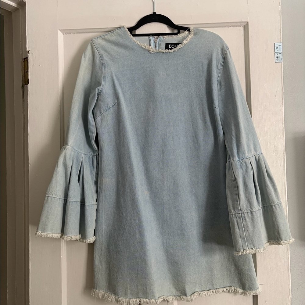 DO+BE Frayed Edge Light Blue Dress